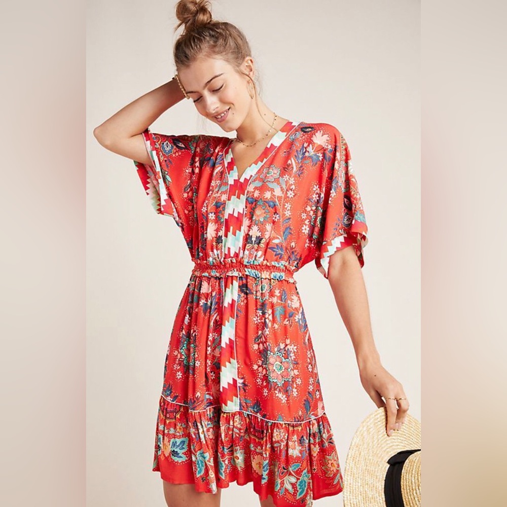 Farm Rio for Anthropologie Jane Mini Dress XL